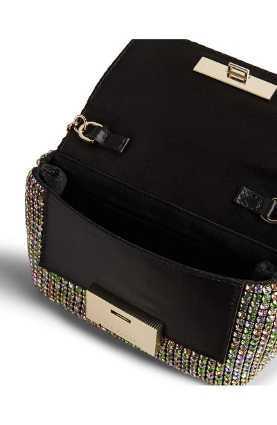 Shop Ted Baker Glitters Mini Crystal Crossbody Bag In Purple Multi