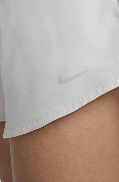 Shop Nike Dri-fit Ultrahigh Waist 3-inch Brief Lined Shorts In Light Iron Ore