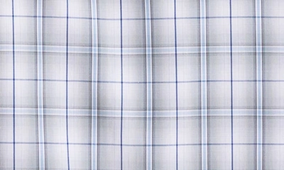 Jared Lang Trim Fit Plaid Cotton Button-up Shirt In Grey Check