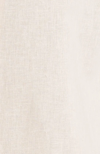 ASOS DESIGN RELAXED NOTCHED COLLAR COTTON & LINEN SHIRT 
