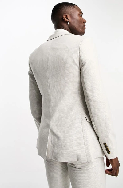 Shop Asos Design Super Skinny Suit Jacket In Stone