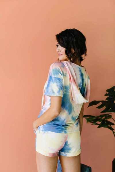 Shop White Birch Tie The Knot Hoodie In Coral In Pink