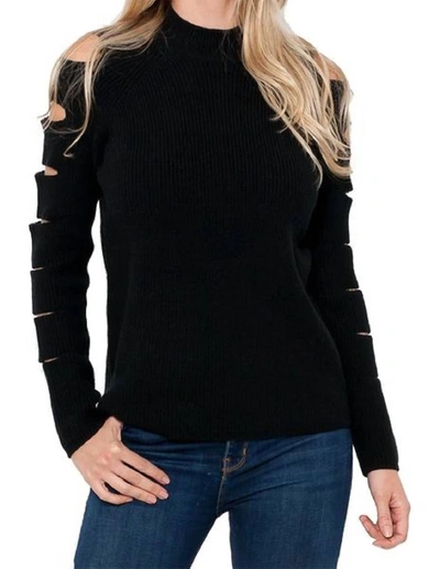 Shop Love Token Fallon Cut Out Knit Sweater In Black