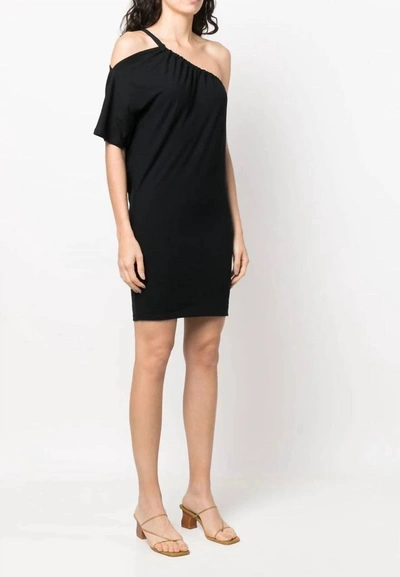 Shop Iro Handra One Shoulder Dress In Black