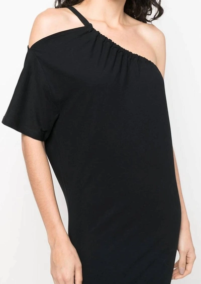 Shop Iro Handra One Shoulder Dress In Black