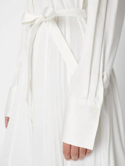 Shop Frame Pleated Inset Maxi Dress In Blanc In White