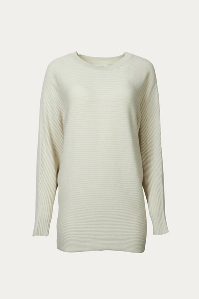 Shop By Together Ribbed Cotton-blend Oversized Sweater In Pale Beige
