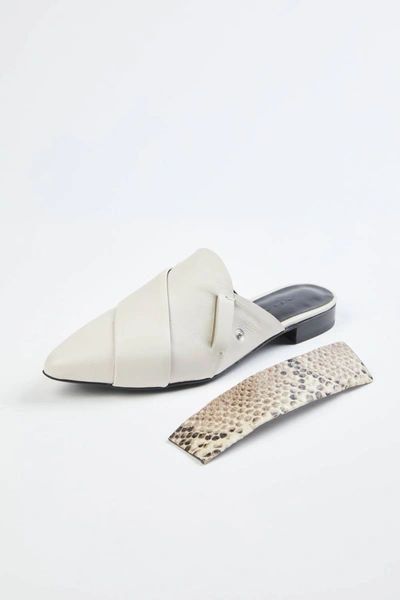 Shop Atiana Origami Slipper In Bone In Beige
