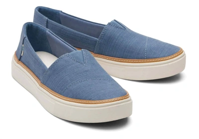 Shop Toms Parker Slip On Sneakers In Slate Blue