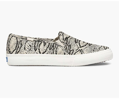 Keds Double Decker Snake Sneaker In Cream/black In Multi