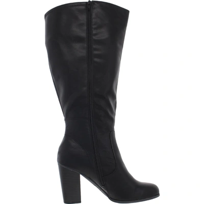 Style & Co Addyy Womens Faux Leather Extra Wide Calf Knee-high Boots In Multi