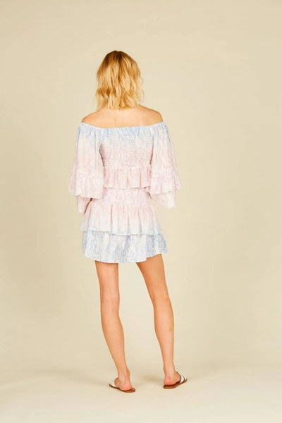Ocean Drive Tie Dye Snakeskin Mini Skirt In Ombre In Multi
