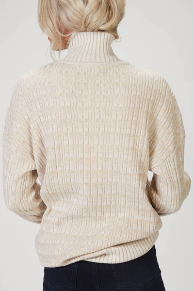 Shop Varley Georgina Sweater In Neutral Knit In Multi