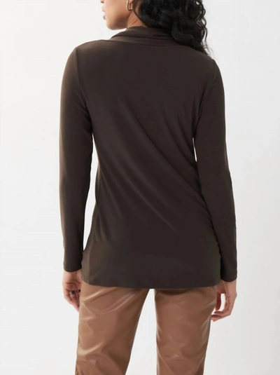Joseph Ribkoff Zip Accent Tunic In Mocha In Brown