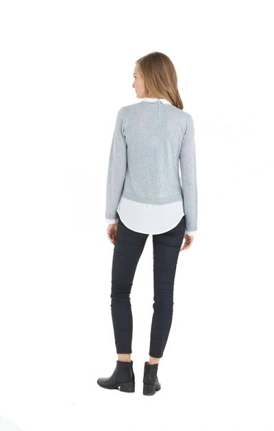 Shop Love Token Amanda Rhinestone Sweater In Grey