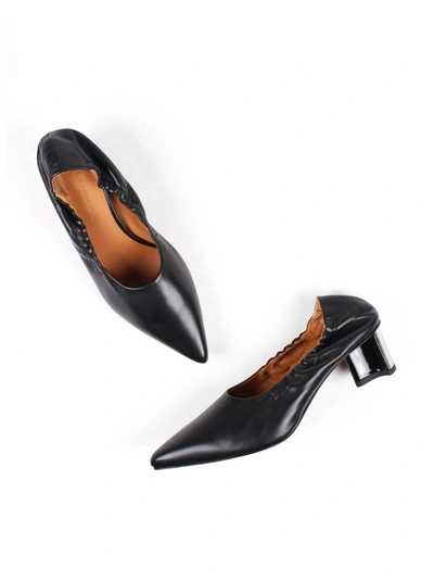 Shop Robert Clergerie Solal Pointy Toe Elastic Pump In Black