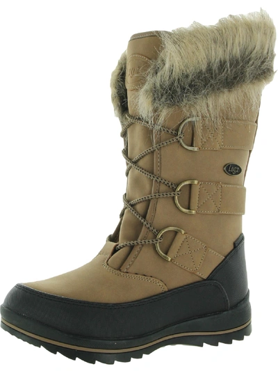 Shop Lugz Tundra Fur Womens Faux Fur Waterproof Winter & Snow Boots In Multi