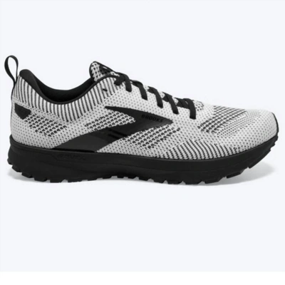 Shop Brooks Men's Revel 5 Running Shoe In White/black In Multi