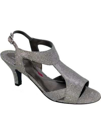 Shop Ros Hommerson Lucky Womens Glitter T-strap Heel Sandals In Multi