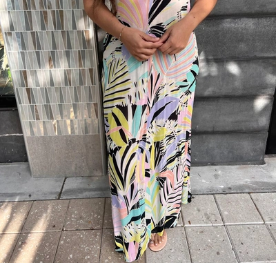 Shop Indah Rhea Halter Maxi Dress In Cancun In Multi
