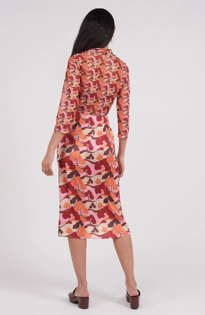 Shop Another Girl Tree Print Satin Skirt In Multi