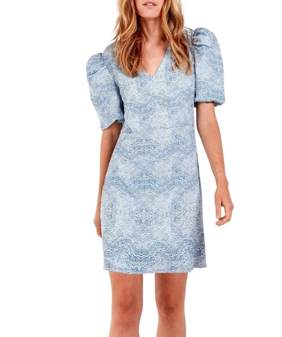 Shop As By Df Ischia Print Dress In Blue