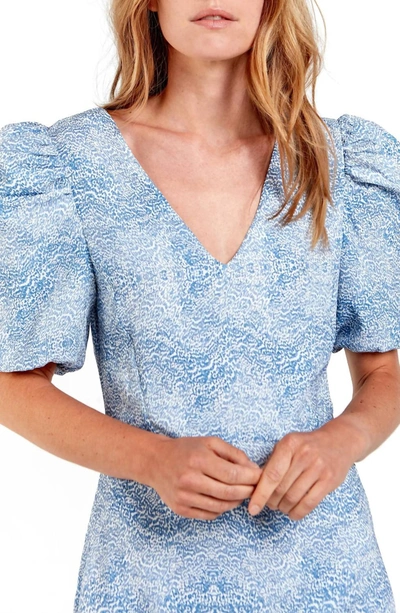 As By Df Ischia Print Dress In Blue