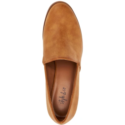 Shop Style & Co Fiskaa Womens Faux Leather Slip On Loafers In Multi
