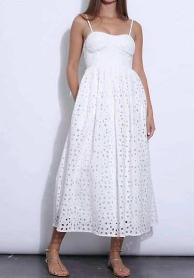 Karina Grimaldi Kaur Eyelet Dress In White