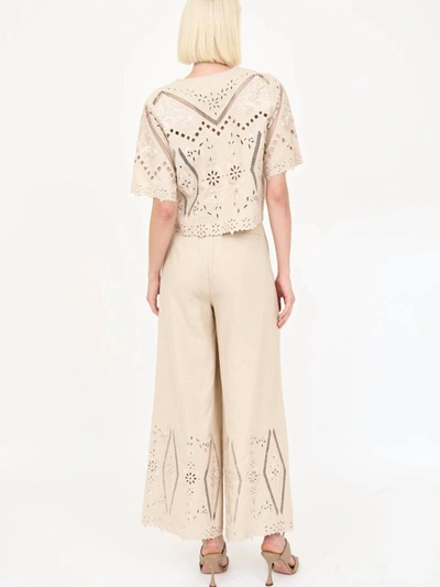 Christy Lynn Elsa Top In Tan In Multi