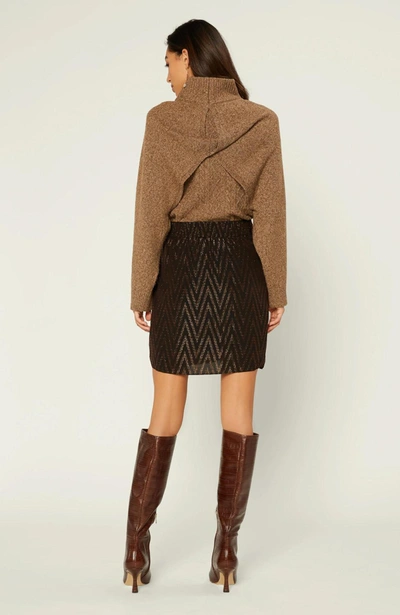 Current Air Zig Zag Shimmer Skirt In Black Combo