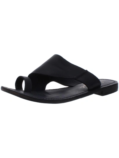 Shop Free People Saint Antoni Womens Leather Slip On Slide Sandals In Black