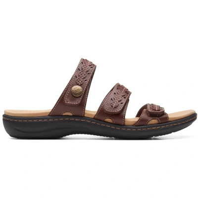 Shop Clarks Laurie Ann Bella Womens Leather Slip-on Slide Sandals In Multi