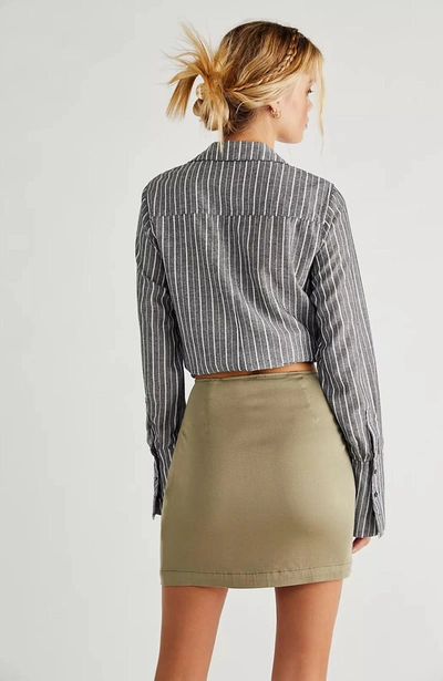 Free People Night Dreamer Twist Mini Skirt In Tropical Nut In Multi