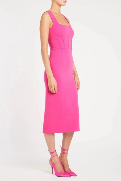 Shop Rebecca Vallance Rosanna Midi Dress In Pink