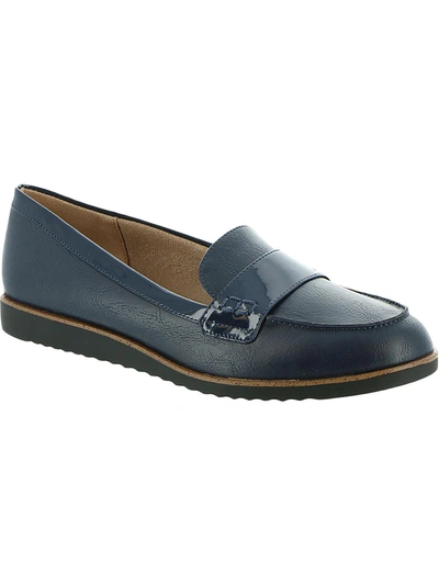 Shop Lifestride Zee Womens Padded Insole Slip On Loafers In Blue