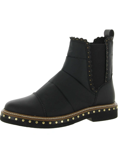 Shop Free People Atlas Womens Pull On Leather Ankle Boots In Black
