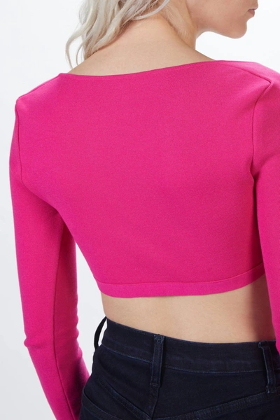 Shop Zeynep Arcay Princess Knit Bra In Fuschia In Pink