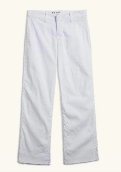 Frank & Eileen Kinsale Performance Pant In White Linen In White