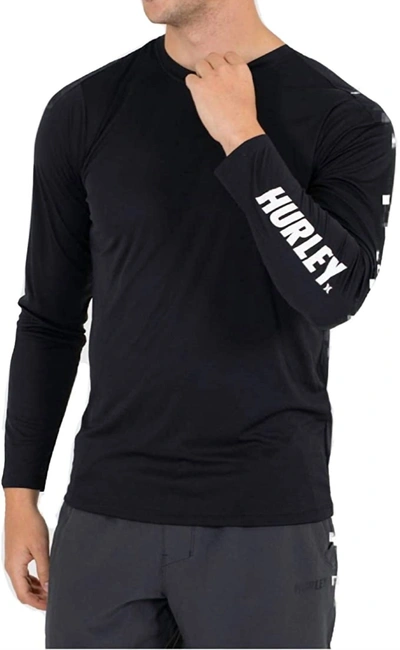 Shop Hurley H20-dri Fastlane Hybrid Long Sleeve In Black