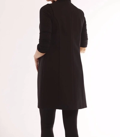 Angel Long 3 Zipper Vest In Black