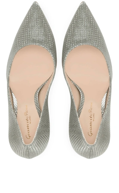 Gianvito Rossi Stiletto Pump In Steel In Blue