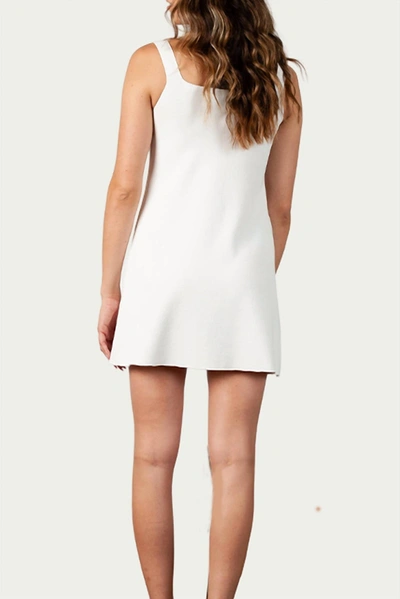 Shop Lucca Poppy Knitted Mini Dress In White