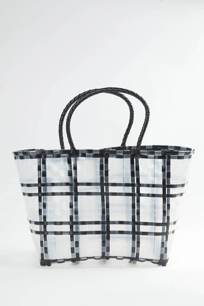Lucca Hamptons Basket Tote In Black