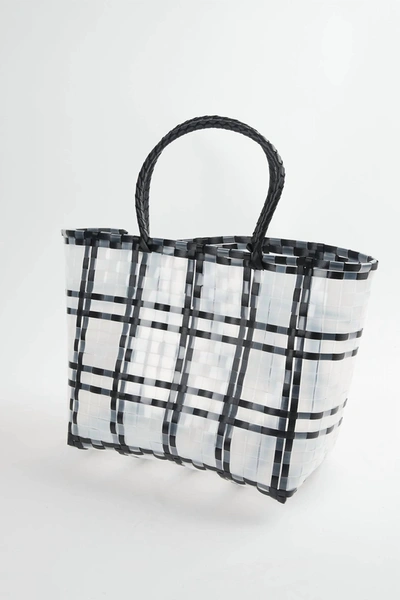 Lucca Hamptons Basket Tote In Black