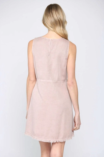 Fate Washed Sleeveless Tencel Dress In Washed Rose In Multi