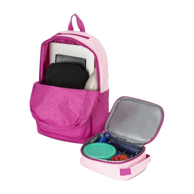 Shop Champion Youth Backpack With Removable Lunch Kit In Pink Combo