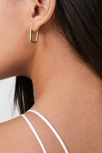 F+h Studios Dylan Gemstone Link Earrings In Gold/clear In Multi