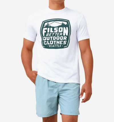 Shop Filson Men's Buckshot T-shirt In Bright White