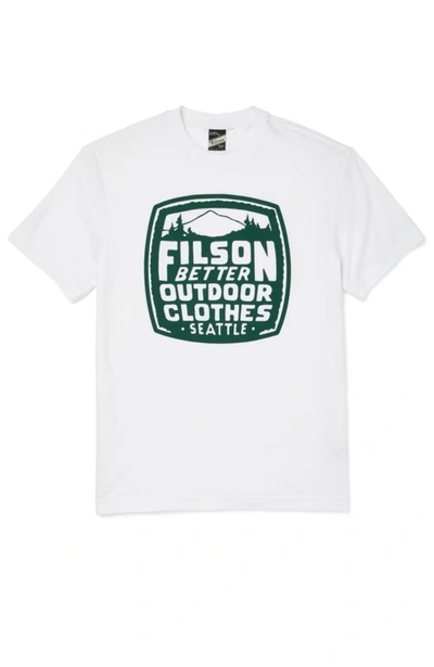 Shop Filson Men's Buckshot T-shirt In Bright White